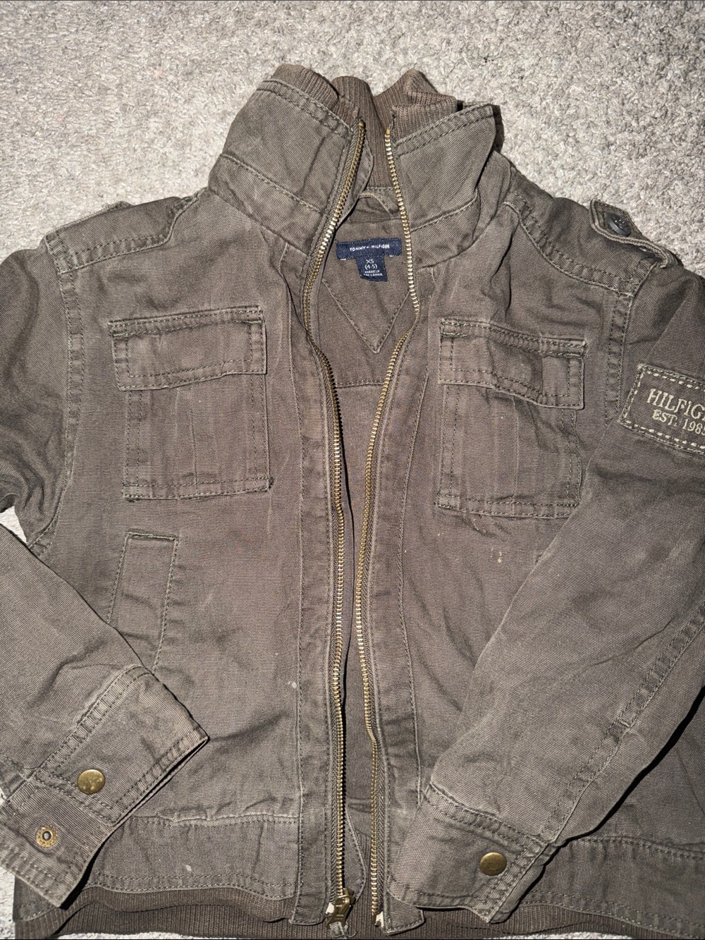 Tommy Hilfiger Boys Olive Green Utility Jacket - Picture 7 of 12